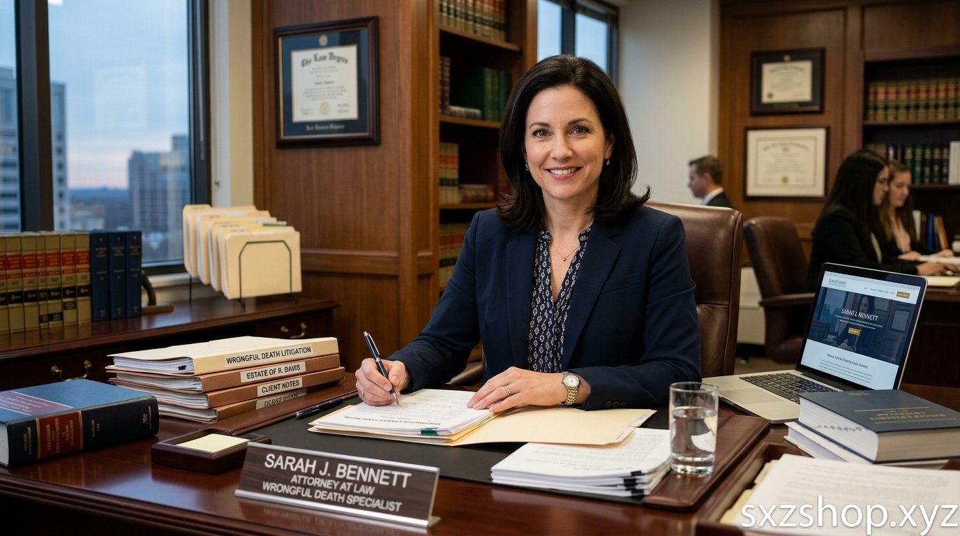 Experienced wrongful death attorney reviewing legal documents for a fatal accident compensation case